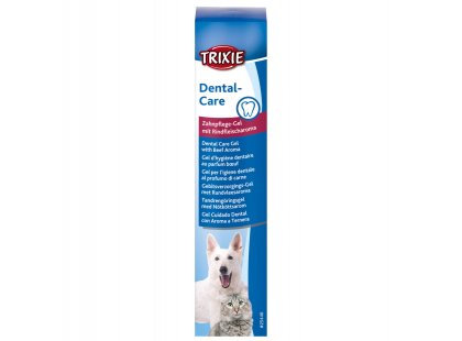 Фото - для зубов и пасти Trixie Care Gel with Beef Aroma гель для чистки зубов со вкусом говядины для собак и кошек (25446)