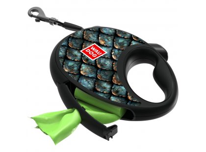 Фото 9 -  рулетки Collar WAUDOG R-LEASH поводок-рулетка с контейнером для пакетов, светоотражающая лента, ЧЕШУЯ