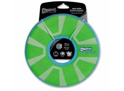 Фото 2 -  игрушки CHUCKIT Zipflight Max Glow игрушка для собак СВЕТЯЩИЙСЯ В ТЕМНОТЕ ЛЕТАЮЩИЙ ДИСК