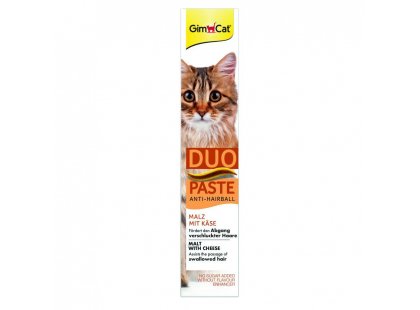 Фото 3 -  для выведения шерсти Gimcat (Джимкет) ANTI-HAIRBALL DUO PASTE (ВЫВЕДЕНИЕ ШЕРСТИ ПАСТА ВКУС СЫРА) лакомство  для кошек
