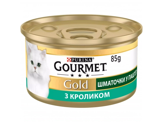 Фото - влажный корм (консервы) Gourmet Gold (Гурме Голд) кусочки в паштете с кроликом по-французски