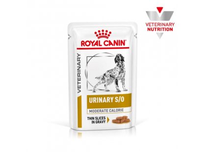 Фото - Royal Canin URINARY S/O MODERATE CALORIE лікувальний вологий корм для собак (шматочки у соусі) ветеринарні корми Royal Canin URINARY S/O MODERATE CALORIE лікувальний вологий корм для собак (шматочки у соусі)