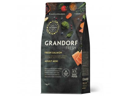 Фото - Grandorf (Грандорф) Fresh Salmon & Sweet Potato Adult Mini сухий корм для собак малих порід ЛОСОСЬ та БАТАТ сухий корм Grandorf (Грандорф) Fresh Salmon & Sweet Potato Adult Mini сухий корм для собак малих порід ЛОСОСЬ та БАТАТ