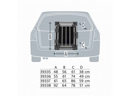 Фото 3 -  аксессуары в авто Trixie TRANSPORT BOX транспортировочный бокс (алюминий), графит (39335)