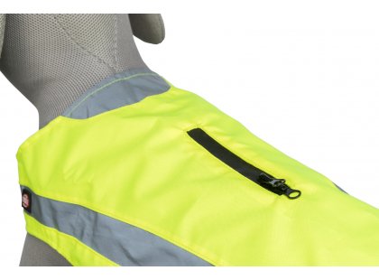 Фото 4 -  одяг Trixie Захисний світловідбиваючий жилет для собак, жовтий неон