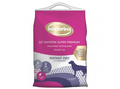 Фото - Inodorina Tappetini Instant Dry швидкопоглинаючі пелюшки для собак з активованим вугіллям пелюшки Inodorina Tappetini Instant Dry швидкопоглинаючі пелюшки для собак з активованим вугіллям