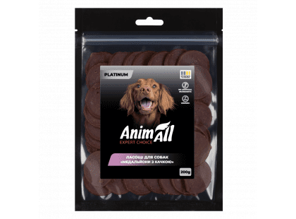 Фото 2 -  лакомства AnimAll Platinum лакомство для собак МЕДАЛЬОНЫ С УТКОЙ