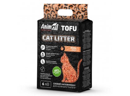 Фото 2 -  наполнители AnimAll TOFU (ТОФУ) СОЕВЫЙ наполнитель в туалет для кошек ПЕРСИК