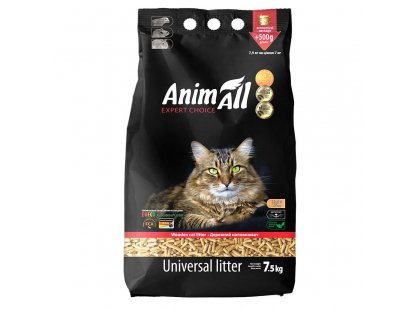Фото 4 -  наполнители и подстилки AnimAll Expert Choice - Древесный, гранулированный наполнитель для кошачьих туалетов