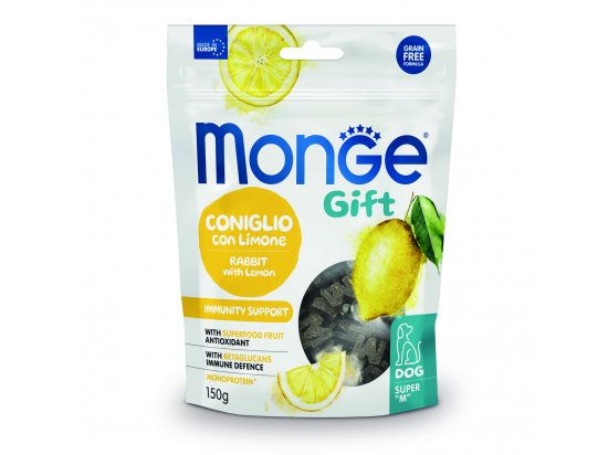 Фото - Monge Dog Gift Immunity Support Adult Rabbit & Lemon лакомство для собак для поддержания иммунитета КРОЛИК и ЛИМОН лакомства Monge Dog Gift Immunity Support Adult Rabbit & Lemon лакомство для собак для поддержания иммунитета КРОЛИК и ЛИМОН