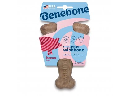 Фото - Benebone Puppy Wishbone Bacon жувальна іграшка для цуценят ВИЛОЧКОВА КІСТКА, смак БЕКОНА іграшки Benebone Puppy Wishbone Bacon жувальна іграшка для цуценят ВИЛОЧКОВА КІСТКА, смак БЕКОНА