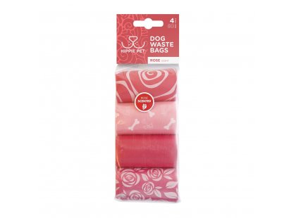 Фото - Hippie Pet Waste Bags Rose пакеты для фекалий АРОМАТ РОЗЫ пакеты для фекалий и аксессуары Hippie Pet Waste Bags Rose пакеты для фекалий АРОМАТ РОЗЫ