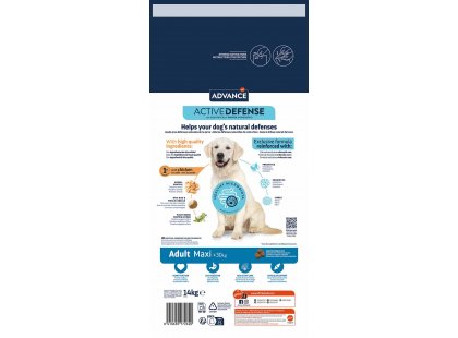 Фото - сухий корм Advance (Едванс) Dog Maxi Adult - корм для дорослих собак великих порід (з куркою та рисом)