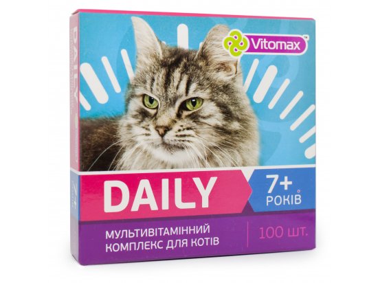 Фото - витамины и минералы Vitomax Daily мультивитаминный комплекс для кошек 7+ лет