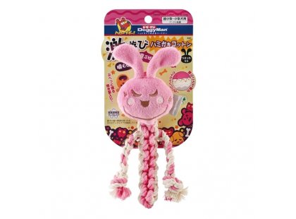 Фото - DoggyMan Cotton Rabbit жевательная игрушка с пищалкой для собак КРОЛИК С КАНАТОМ игрушки DoggyMan Cotton Rabbit жевательная игрушка с пищалкой для собак КРОЛИК С КАНАТОМ