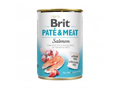 Фото - Brit Pate & Meat Dog Salmon консервы для собак, ЛОСОСЬ В ПАШТЕТЕ влажный корм (консервы) Brit Pate & Meat Dog Salmon консервы для собак, ЛОСОСЬ В ПАШТЕТЕ