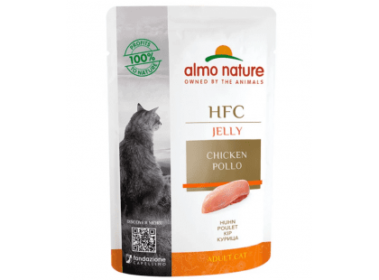 Фото - вологий корм (консерви) Almo Nature HFC JELLY CHICKEN консерви для котів КУРКА, желе пауч