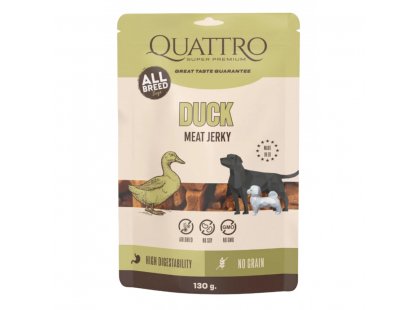 Фото - Quattro Meat Jerky ласощі для собак, джерки КАЧКА ласощі Quattro Meat Jerky ласощі для собак, джерки КАЧКА