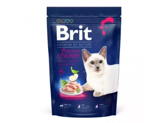 Фото - сухой корм Brit Premium Cat Sterilised Chicken сухой корм для стерилизованных кошек КУРИЦА