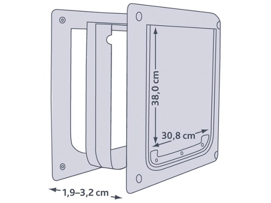 Фото - двері врізні Trixie FreeDog дверцята для кішок і собак, білий