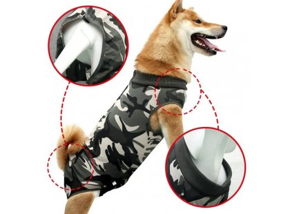 Фото 2 -  попоны, воротники, ботинки Fovis Derby Fashion Style Camouflage послеоперационная попона для собак, камуфляж