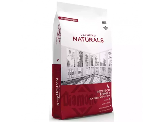 Фото - сухий корм Diamond (Даймонд) NATURALS INDOOR CAT CHICKEN & RICE FORMULA сухий корм для котів, що живуть у приміщенні КУРКА та РИС