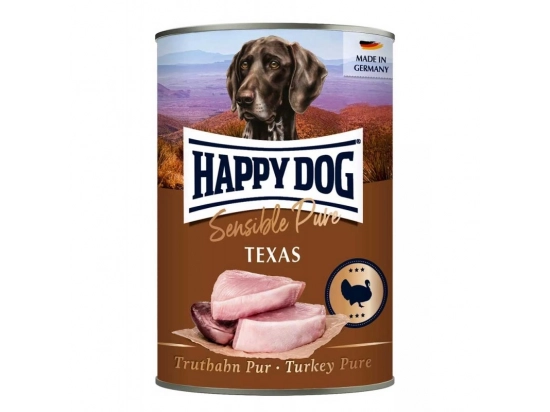 Фото - вологий корм (консерви) Happy Dog (Хепі Дог) SENSIBLE PURE TEXAS TURKEY вологий корм для собак ІНДИЧКА