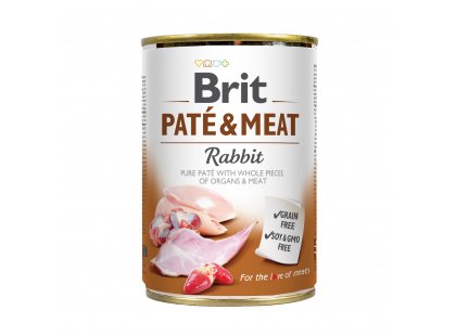 Фото - Brit Pate & Meat Dog Rabbit консервы для собак, КРОЛИК В ПАШТЕТЕ влажный корм (консервы) Brit Pate & Meat Dog Rabbit консервы для собак, КРОЛИК В ПАШТЕТЕ
