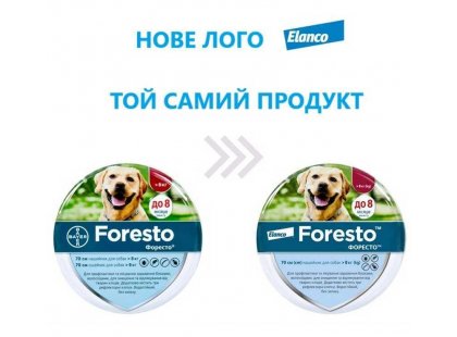 Фото 3 -  від бліх та кліщів Bayer Foresto (Форесто) - Нашийник від кліщів, бліх, вошей та власоїдів для собак вагою більше 8 кг, захист 8 місяців