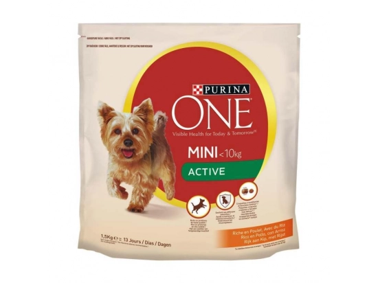 Фото - сухой корм Purina One (Пурина Ван) Mini/Small Active корм для активных собак мини и малых пород КУРИЦА И РИС