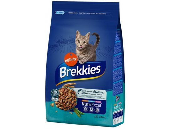 Фото - сухий корм Brekkies Cat Salmon and Tuna сухий корм для котів ЛОСОСЬ та ТУНЕЦЬ