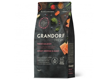 Фото - Grandorf (Грандорф) Fresh Salmon & Sweet Potato Adult Medium & Maxi сухий корм для собак середніх і великих порід ЛОСОСЬ і БАТАТ сухий корм Grandorf (Грандорф) Fresh Salmon & Sweet Potato Adult Medium & Maxi сухий корм для собак середніх і великих порід ЛОСОСЬ і БАТАТ