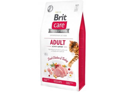 Фото - сухой корм Brit Care Cat Grain Free Adult Activity Support Chicken & Turkey беззерновой сухой корм для активных кошек КУРИЦА и ИНДЕЙКА