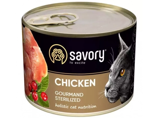 Фото - Savory (Сейвори) GOURMAND STERILIZED CHICKEN влажный корм для стерилизованных котов (курица) влажный корм (консервы) Savory (Сейвори) GOURMAND STERILIZED CHICKEN влажный корм для стерилизованных котов (курица)