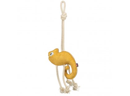 Фото 2 -  іграшки Trixie Chameleon on Rope іграшка зі шкіри для собак ХАМЕЛЕОН НА МОТУЗЦІ (35997)