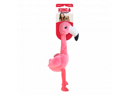 Фото 3 -  игрушки Kong Shakers Honkers Flamingo игрушка для собак с пищалкой ФЛАМИНГО