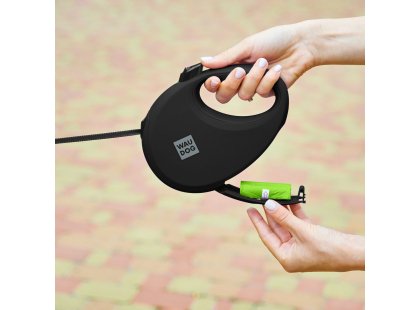 Фото 6 -  рулетки WAUDOG R-leash поводок рулетка с контейнером для пакетов, светоотражающая лента, черный