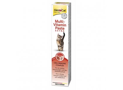 Фото 4 -  витамины и минералы Gimcat (Джимкет) MULTI-VITAMIN EXTRA PASTE (МУЛЬТИВИТАМИННАЯ ПАСТА EКСТРА БЕЗ САХАРА) лакомство для кошек