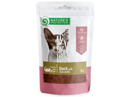 Фото - лакомства Natures Protection (Нейчез Протекшин) Snack For Cats With Duck And Chia Seeds лакомство для котов УТКА С СЕМЕНАМИ ЧИА