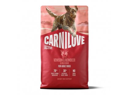 Фото - Carnilove Active Venison & Reindeer & Wild Boar сухий беззерновий корм для собак ОЛЕНИНА та ДИКИЙ КАБАН сухий корм Carnilove Active Venison & Reindeer & Wild Boar сухий беззерновий корм для собак ОЛЕНИНА та ДИКИЙ КАБАН