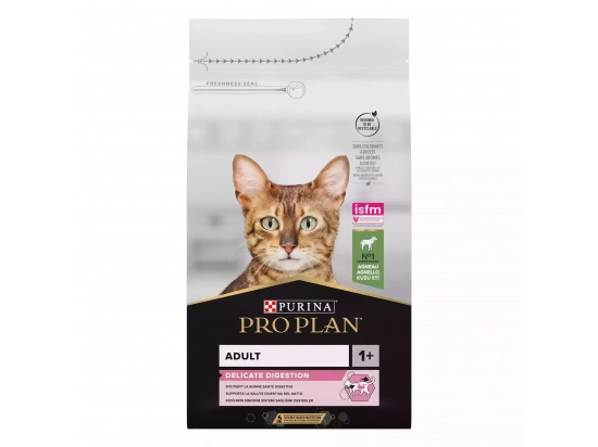 Фото - сухий корм Purina Pro Plan (Пуріна Про План) Adult Delicate Digestion Lamb сухий корм для кішок з чутливим травленням і вибагливих ЯГНЯ