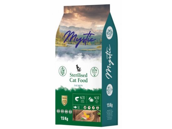 Фото 2 -  сухой корм Mystic (Мистик) Sterilised Adult Cat Food with Salmon сухой корм для стерилизованных кошек ЛОСОСЬ