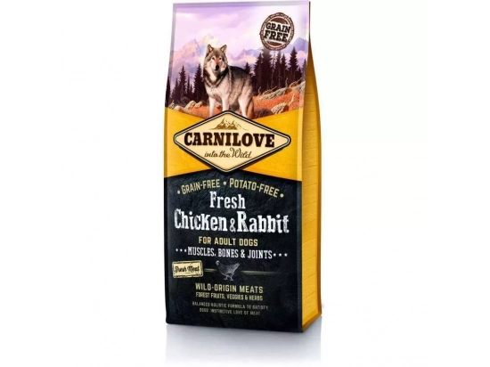 Фото - сухой корм Carnilove FRESH CHICKEN & RABBIT корм для собак КУРИЦА и КРОЛИК