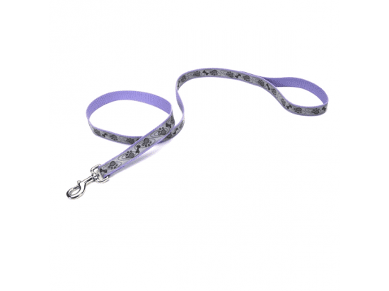 Фото - амуніція Coastal (Костал) Lazer Brite Reflective Leash світловідбиваючий повідець для собак, ФІОЛЕТОВА КІСТКА І ЛАПКА