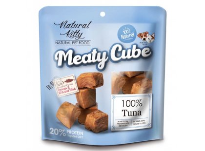 Фото - Natural Kitty Meaty Cube Tuna ласощі для котів і собак ТУНЕЦЬ ласощі Natural Kitty Meaty Cube Tuna ласощі для котів і собак ТУНЕЦЬ