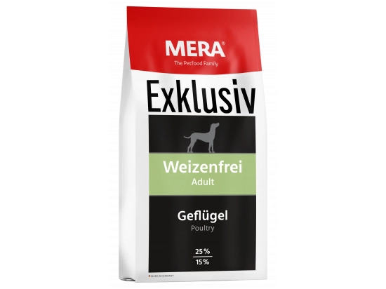 Фото - сухой корм Mera (Мера) Exklusiv Weizenfrei Adult Geflugel сухой низкозерновой корм для взрослых собак ДОМАШНЯЯ ПТИЦА