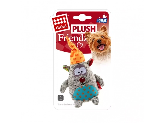 Фото - іграшки GiGwi (Гігві) Plush Friendz ВЕДМІДЬ іграшка для собак з пищалкою, 10 см