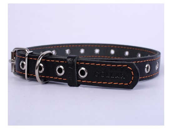 Фото 4 -  амуниция Collar (Коллар) - БЕЗРАЗМЕРНЫЙ кожаный ошейник для собак одинарный, черный