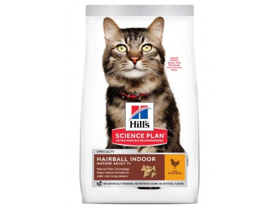 Фото - Hill's Science Plan Mature Adult 7+ Hairball Indoor корм для выведения шерсти у пожилых кошек сухой корм Hill's Science Plan Mature Adult 7+ Hairball Indoor корм для выведения шерсти у пожилых кошек