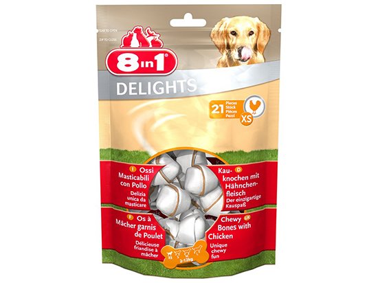 Фото - 8in1 (8в1) Delights Bones Bag XS косточки с мясом - лакомства для собак лакомства 8in1 (8в1) Delights Bones Bag XS косточки с мясом - лакомства для собак